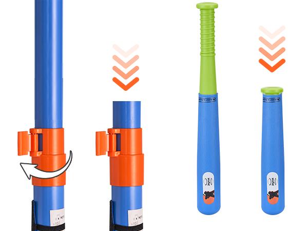 JoyCat Sport Toys, 3-in-1 T Ball Sets, Baseball Training Equipment with Tee Ball Stand, Hanging Tee, Ball Launcher, Kid Outdoor Play, Adjustable Height