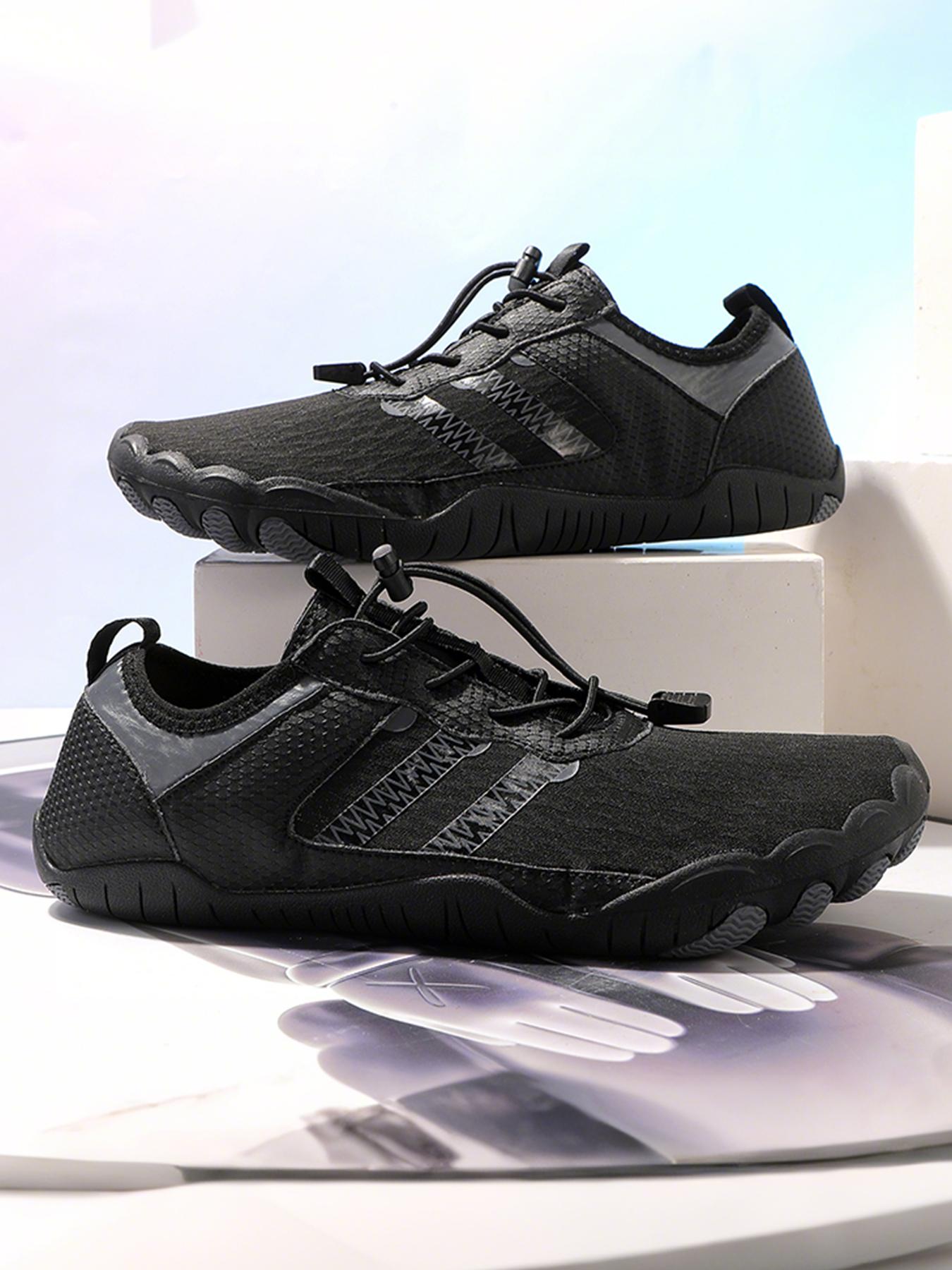 Unisex Lightweight Anti-Slip Hiking Shoes, Comfortable Casual Water Shoes for Summer River Exploration, Sporty PU Leather Print Sneakers