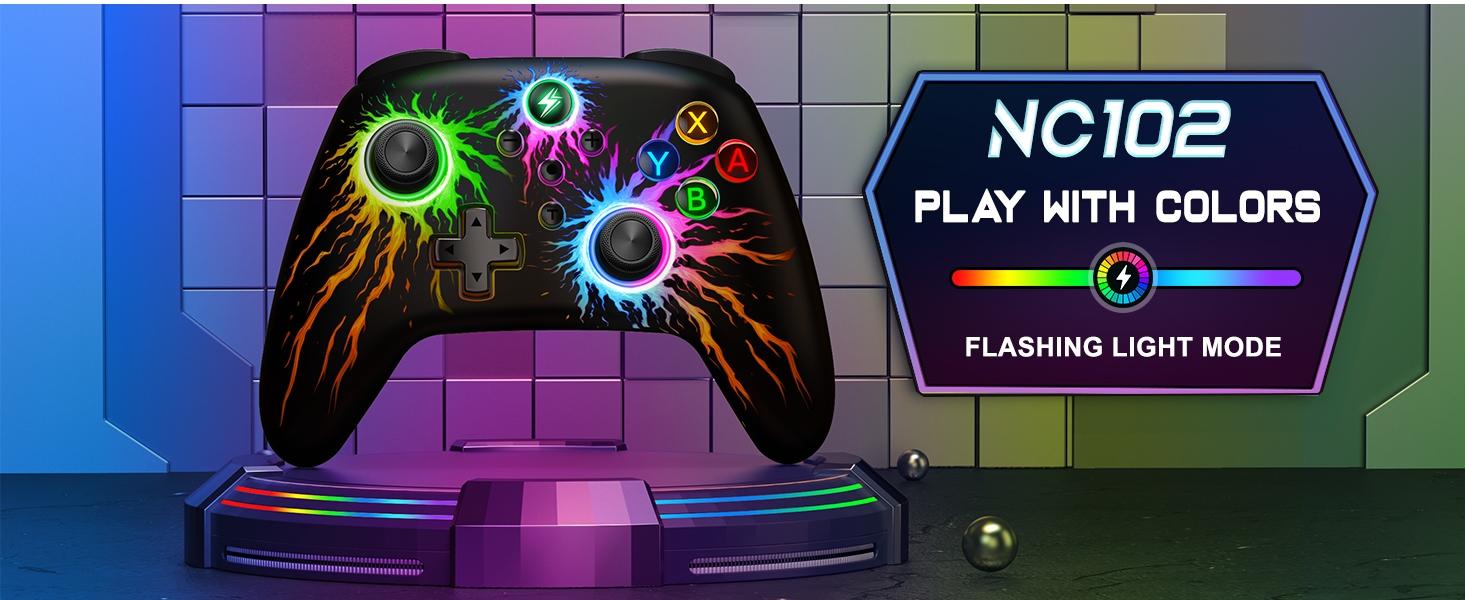 BEBONCOOL Wireless Switch Controller for Nintendo Switch Controller/Lite/OLED, LED Wired PC Game Joysticks-Wireless iOS/Android Remote, Nintendo Game Accessories Gamepads & Standard Controllers