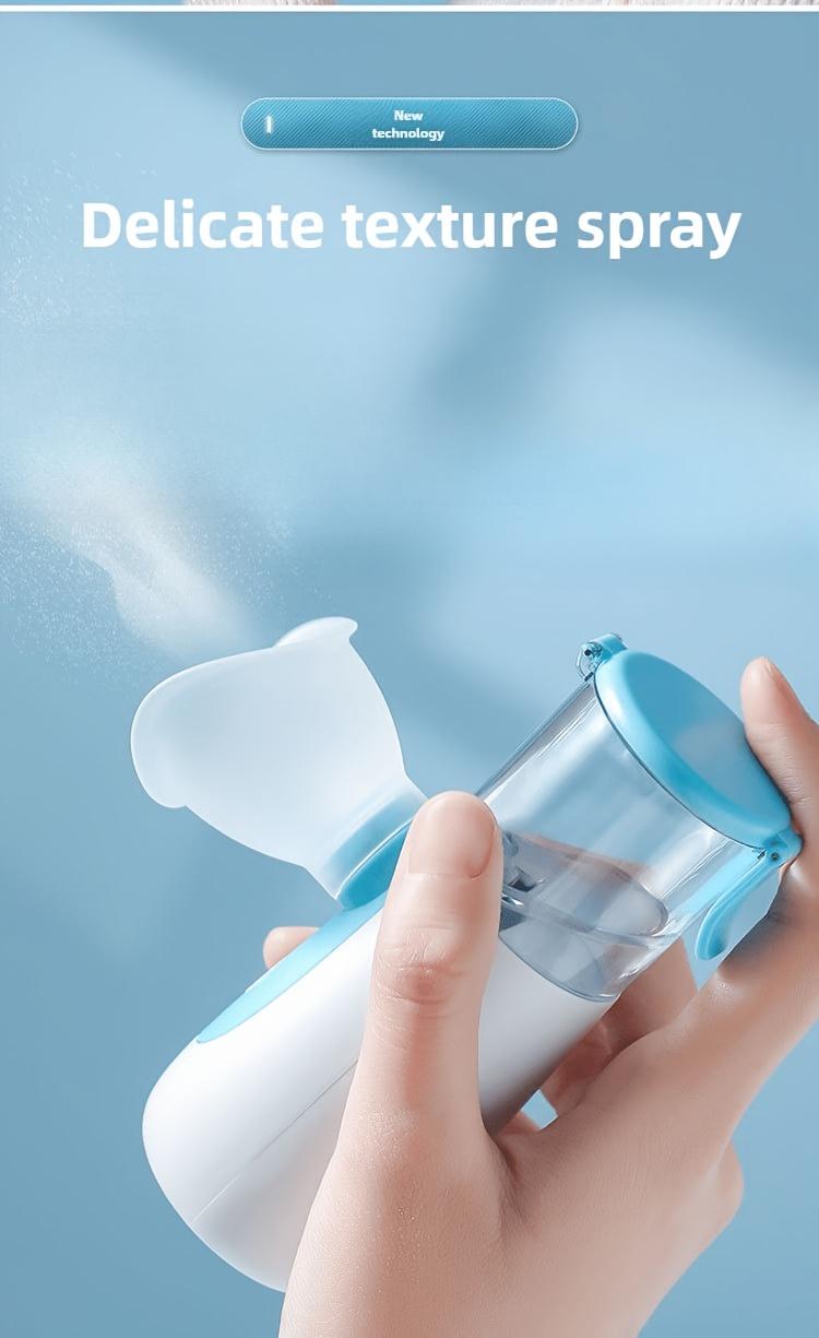 24ML Portable Handheld Nano Mist Sprayer, Rechargeable Mini Facial Atomizer Humidifier, Face & Eye Hydrating Moisturizer Beauty Instrument, USB Rechargeable Skin Care Tool for Home Office Outdoor Travel Use