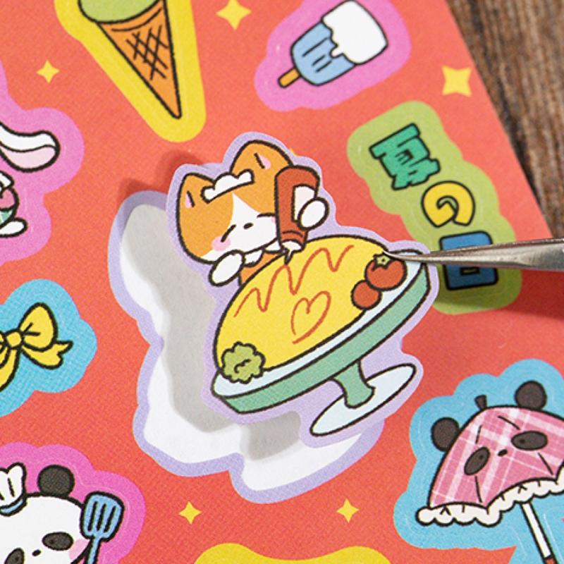 Cute Cartoon Pattern Sticker Book, 20pcs/set Mini Animal Pattern Sticker, DIY Decorative Sticker for Phone Case, Computer, Guitar, Bag, Water Cup, Scrapbook, Ornaments