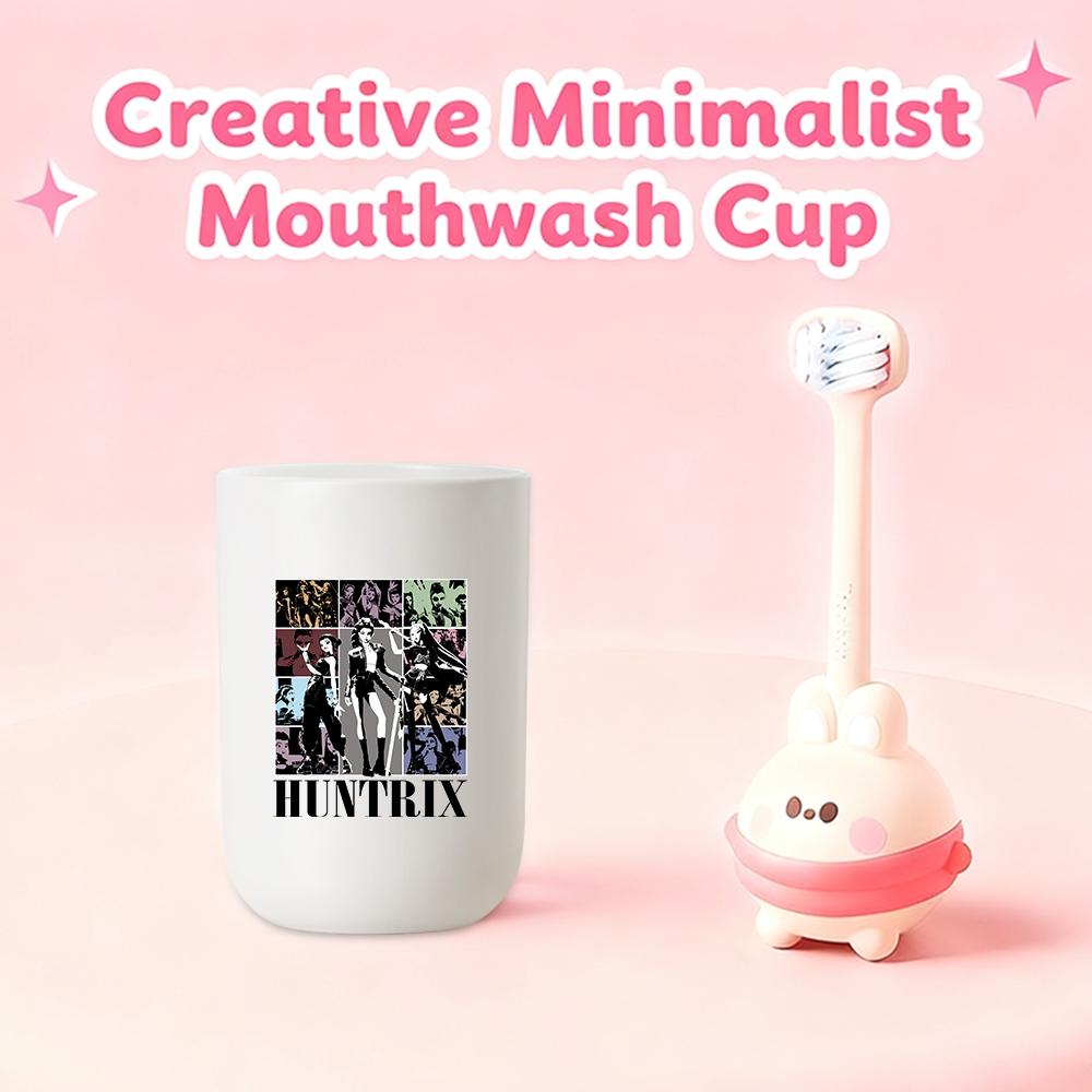 1pc mouthwash cup, cartoon pattern printing, durable bathroom toothbrush cup, wash cup, toothbrush holder, bathroom storage, bathroom water cup, brushing cup, Christmas Valentine's Day gift for students back to school (only cups are sold)