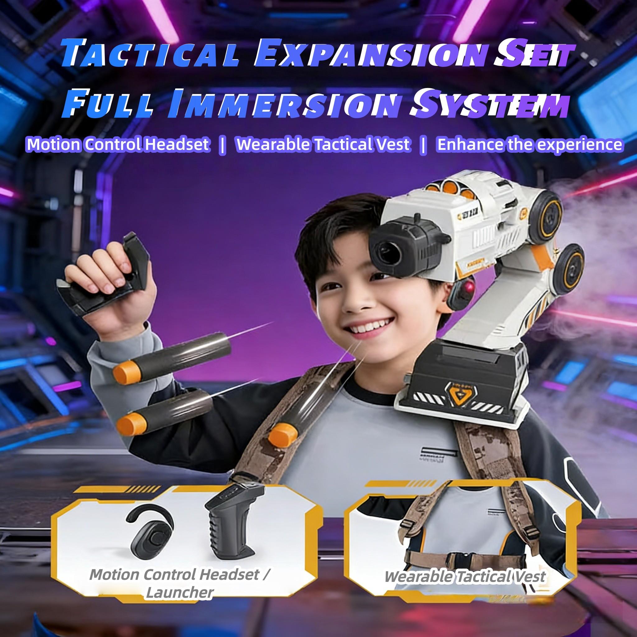 Cool Sense Robotic Arm, Flexible Arrow Launcher Robotic Arm, Motion Tracking Shooter, with Wearable Shoulder Strap and Remote Control Toy, Motion Control Toy for Kids Ages 8-12, Halloween Christmas Birthday Gift