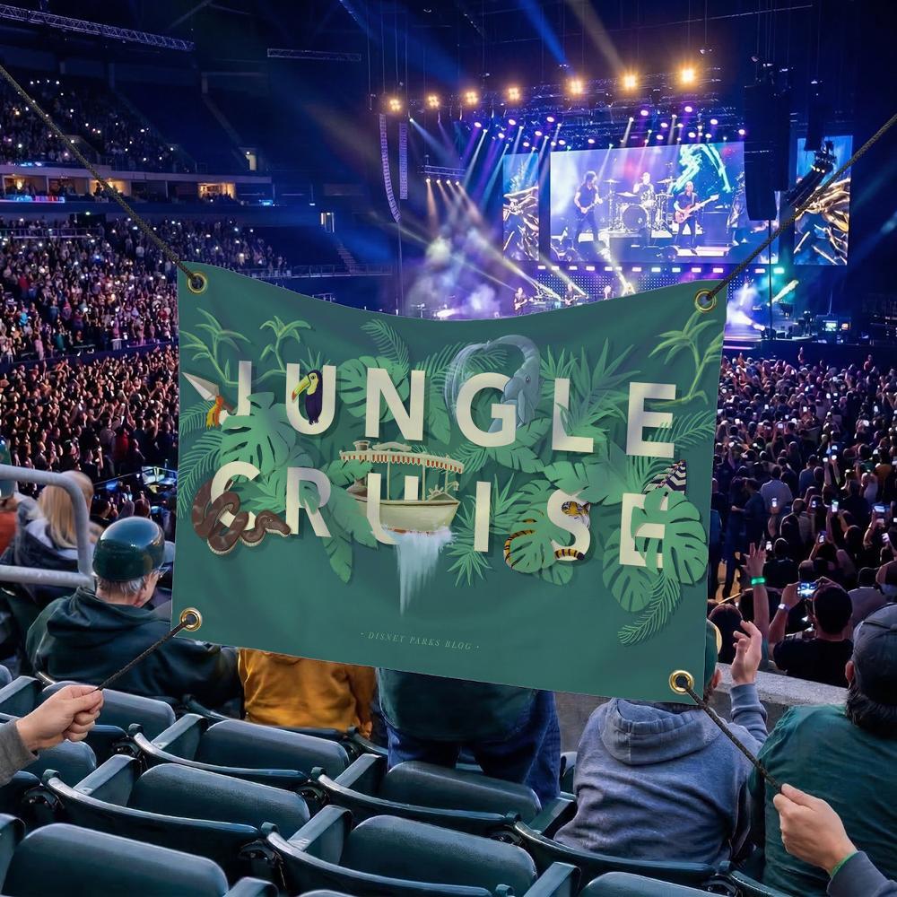 J-Jungle Cruise MOVIE Flags Multi Size Atmosphere Flag, Cheerleading Hand Pulled Banner, Portable Outdoor Event Flag & Wall Decor for Sports, Parties, Home and Room Decoration