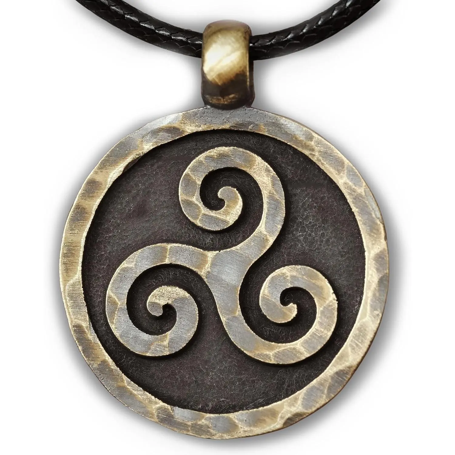 Baldur Jewelry Celtic Triskelion Necklace, 925 Sterling Silver Pendant | Handmade in Europe, solid cast design with a 22-inch stainless steel chain, ancient triple spiral style for men and women