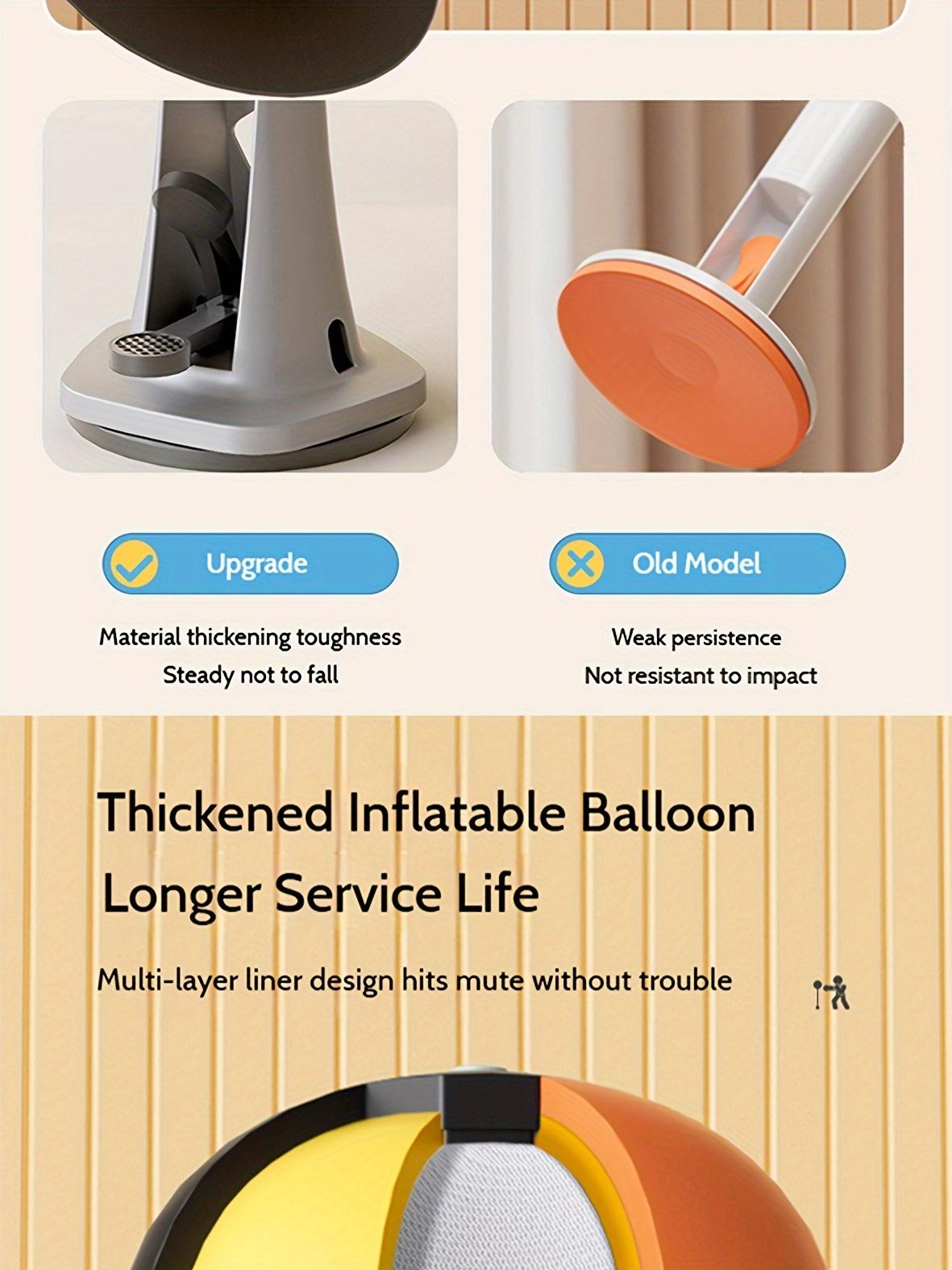 Adjustable punching reflex ball with suction cup base – Height-adjustable punching bag trainer, suitable for home gyms and fitness centers | Durable steel spring with fast rebound, ideal for hand-eye coordination and reaction training.