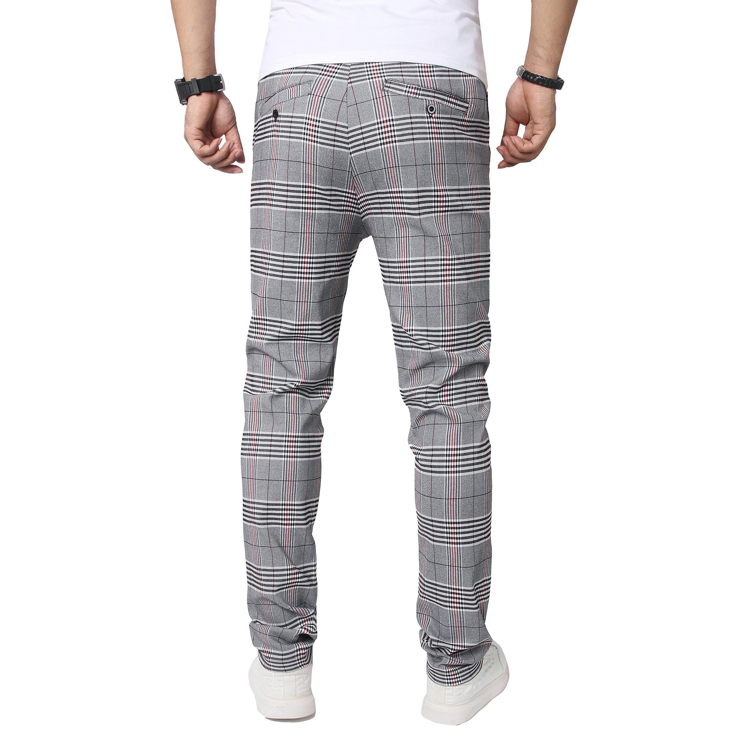 JUNBAOSS Men's Slim Fit Stretch Dress Pants Plaid Skinny Pants for Men, Straight  Leg Fashion Comfort Flex Waist Pants, Mens Casual Business Golf Dress  Chinos Pants - TikTok Shop