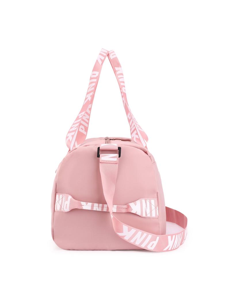 Fitness Bag with Shoe Compartment, Stylish Letter-Print Large-Capacity Lightweight Crossbody Gym Bag, Multifunctional Shoulder Bag