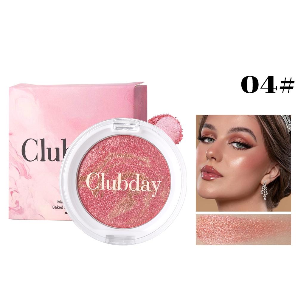 Clubday Blush Highlighter Pearl Finish Natural Look, Multi-Scene Use Powder Makeup, Single Item