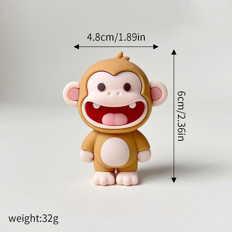 Birthday Cake Decorations, Forest Cute Series, Rainbow Animal Smiley Lion Elephant Monkey Snail Road Sign Insert, Home Ornament