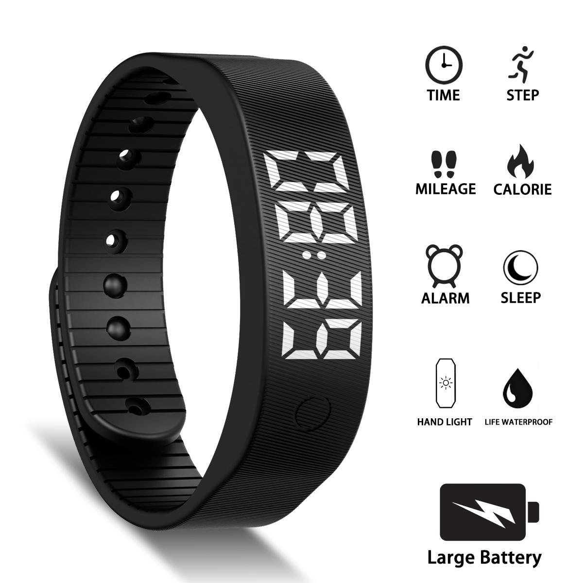LED Fashion Smart Bracelet Unisex, Time Display, Vibration Alarm, Step Counter, Calorie Tracker, Sleep Monitor, Daily Wear