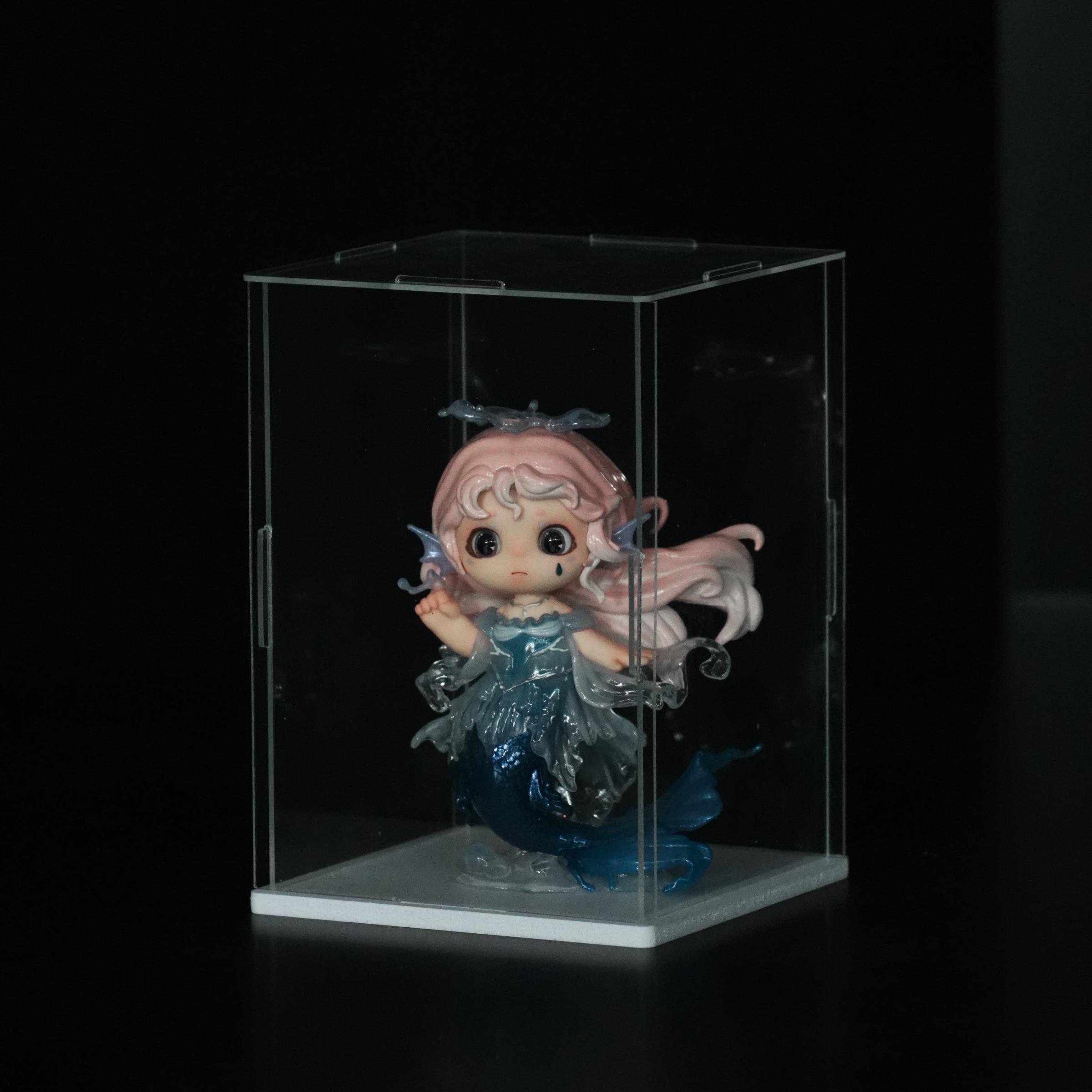 Transparent Acrylic Display Case, Stackable Doll Box, Figurine, Vertical Assembly Stand, Base, Pop Character Dustproof Storage, Collectible Figurines