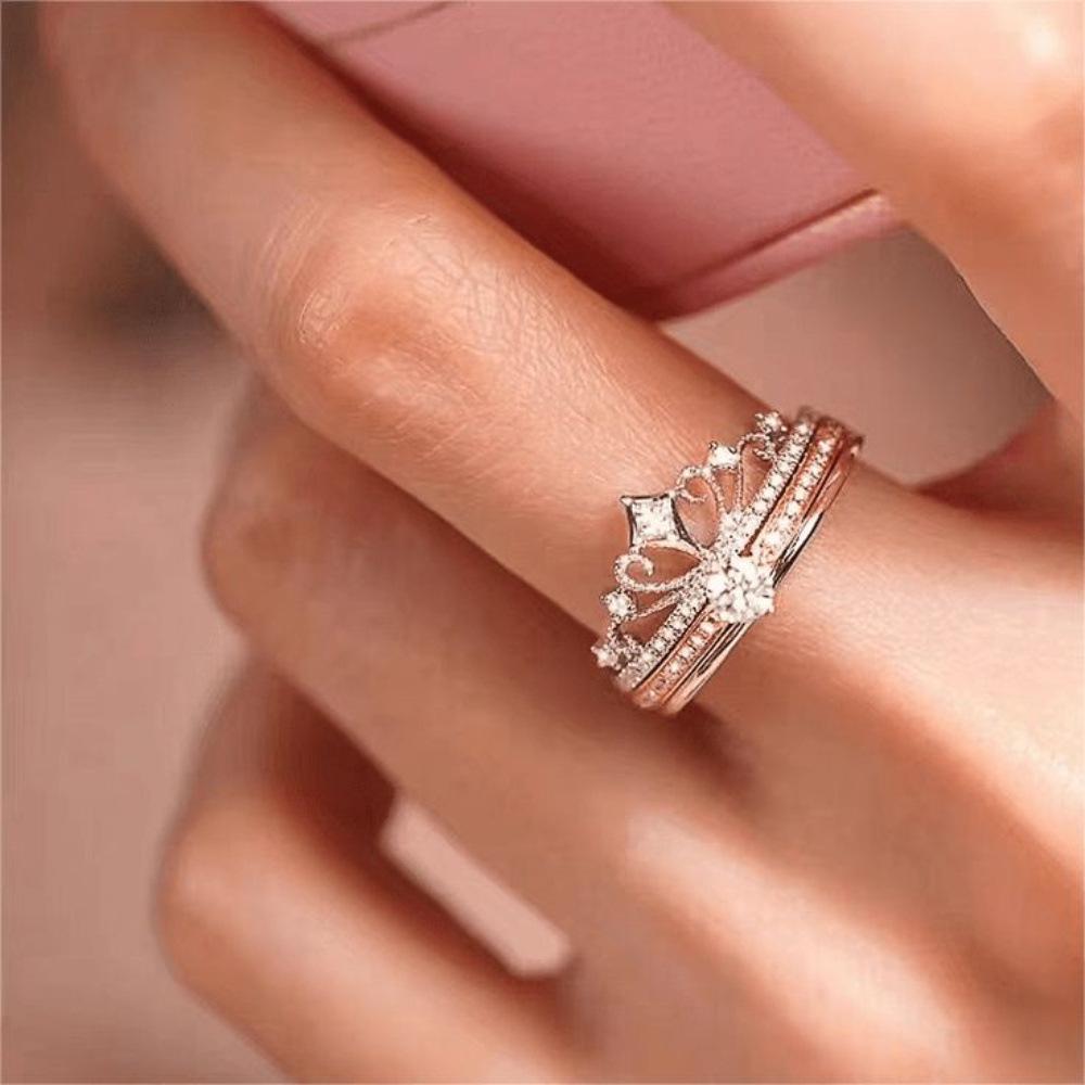 New Arrival Luxury Micro Pave Zirconia Stackable Rings Set for Women Elegant Wedding Band Trio