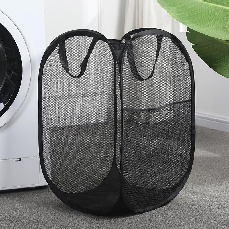 Foldable Mesh Airflow Laundry Basket, Portable Convenient Clothes Storage Basket, Household Laundry Basket for Home Use, Collapsible Laundry Hamper, Laundry Bin