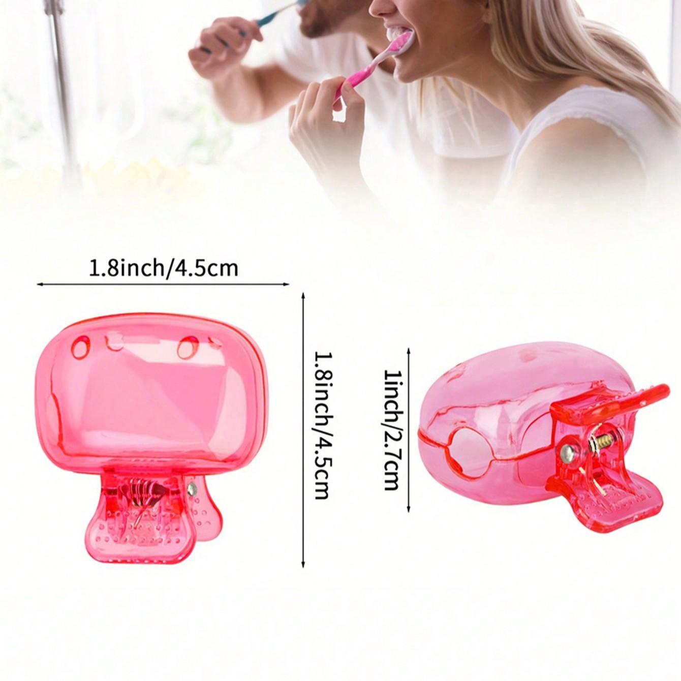 10/4/1 PCS-Portable Toothbrush Holder Set, Transparent Colorful Travel Toothbrush Covers, Plastic Clips for Bathroom, Home, Travel, Camping, School, Business