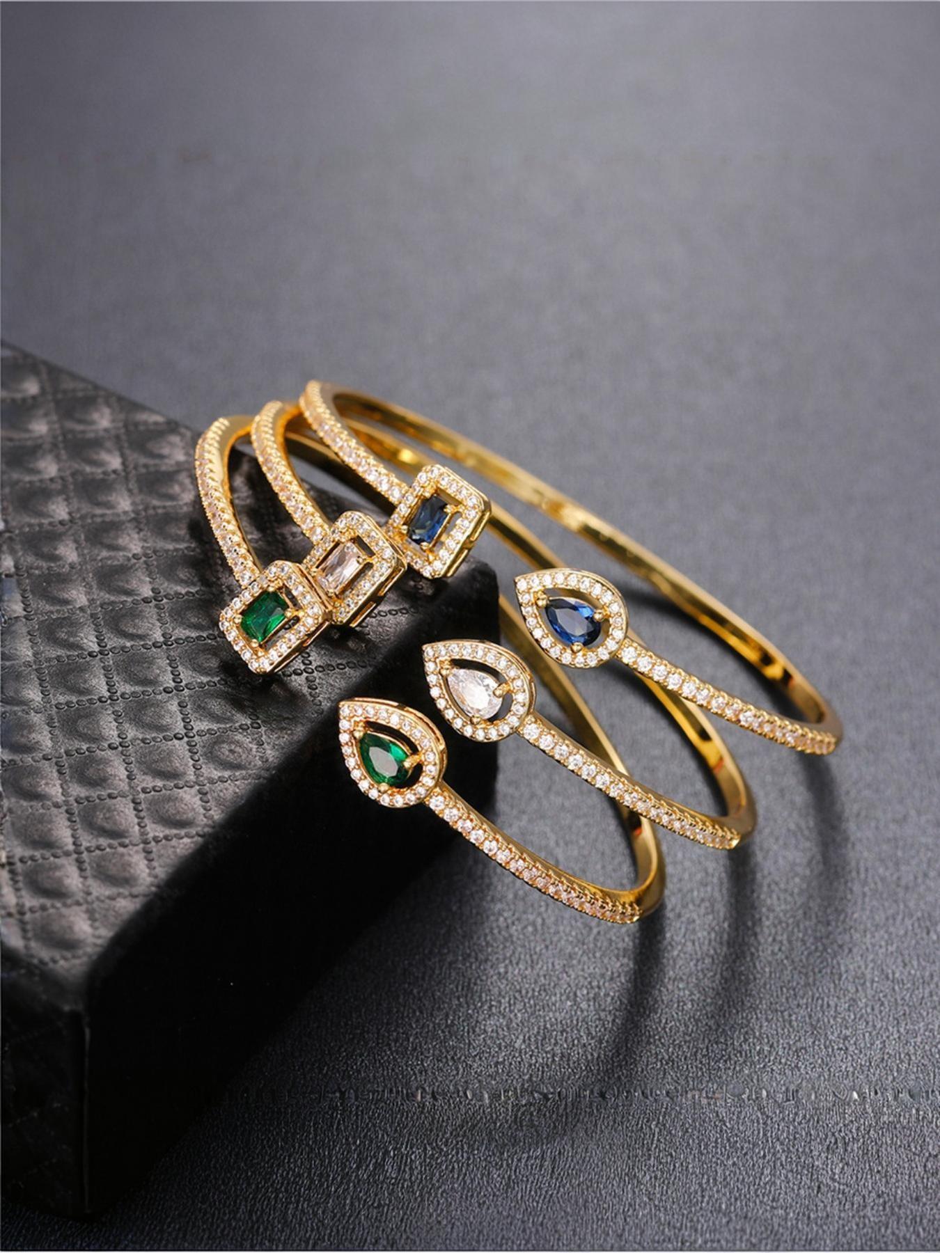 Valentine's Day Gift for Girlfriend Wife, Unique Luxury Bracelet S5214, New Chinese Style Zircon Bangle, Vintage Elegant Hand Chain