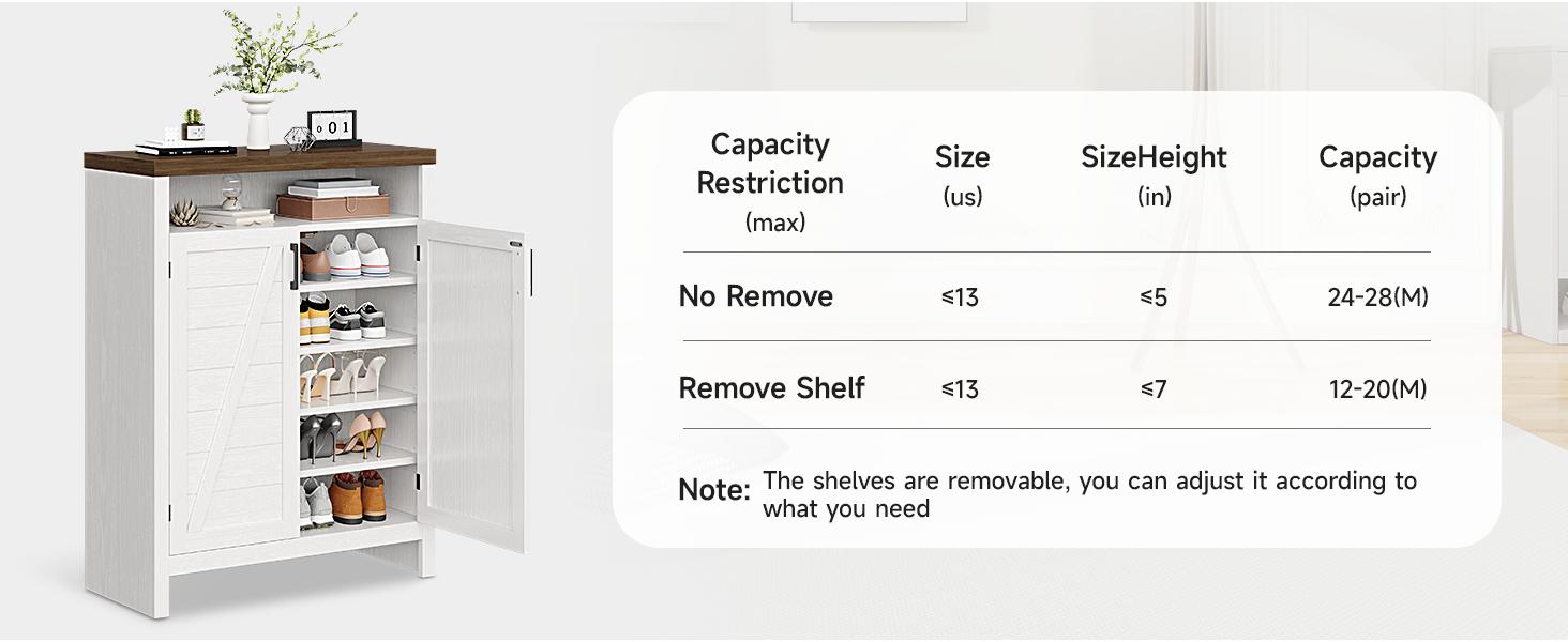 【SPOTLIGHT DAY】ONBRILL 6-Tier Shoe Cabinet with Doors, Farmhouse Shoe Storage Cabinet with Adjustable Shelves, Large Capacity Wooden Shoe Rack Organizer for Entryway, Closet, Hallway, Living Room 【SPOTLIGHT DAY】ONBRILL 6-Tier Shoe Cabinet with Doors, Farmhouse Shoe Storage Cabinet with Adjustable Shelves, Large Capacity Wooden Shoe Rack Organizer for Entryway, Closet, Hallway, Living Room