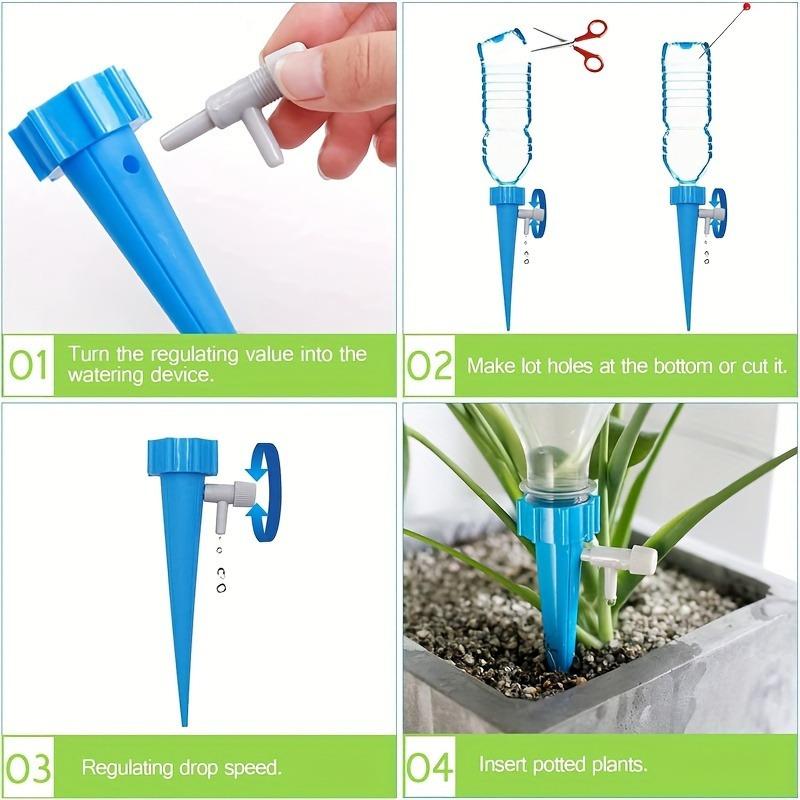 Automatic Flower Watering System - Precise Drip Irrigation for Potted Plants, Adjustable Valves for Succulents & Flowers, Weather-Resistant Garden Tools, Indoor & Outdoor Watering Solution, Automatic Watering Devices