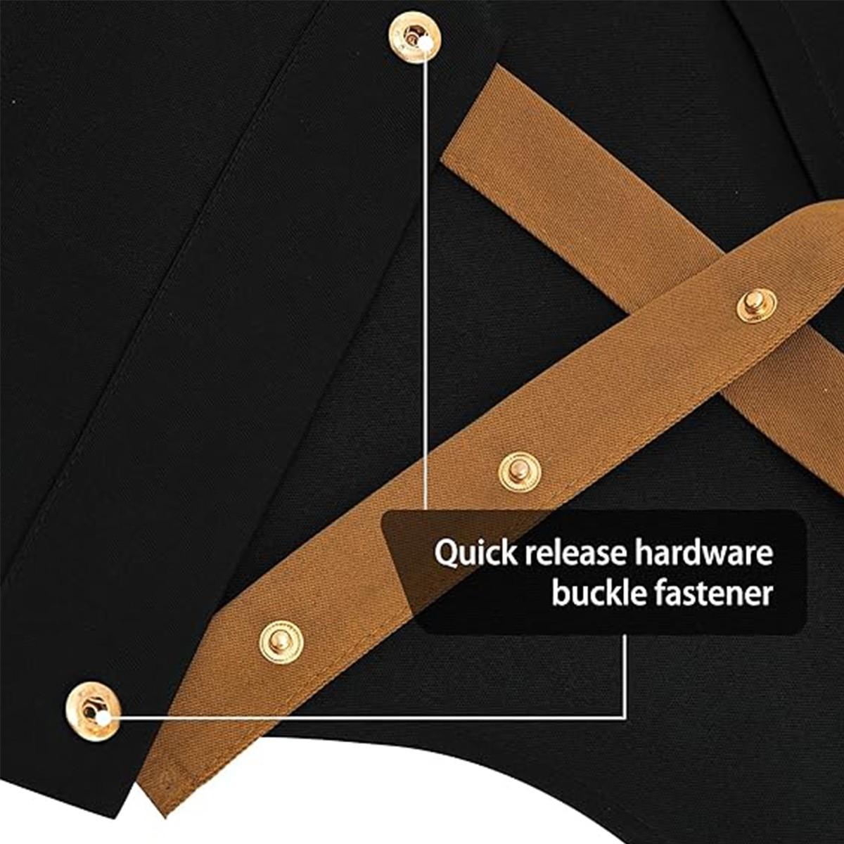 2-Pack Chef Apron, Adjustable Kitchen Café Work Apron, 2 Pockets, Unisex, Cooking Baking Restaurant Apron, All Seasons, Minimalist Style