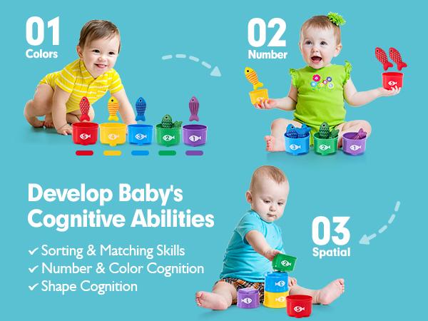 hahaland Toddler Fishing Set Montessori-Inspired Cloth Game with 22 Pcs for 1 Year Old Boys Girls Number Counting Color Sorting Learning Educational Gift 12-18 Months Holiday Christmas Gift - Sensory