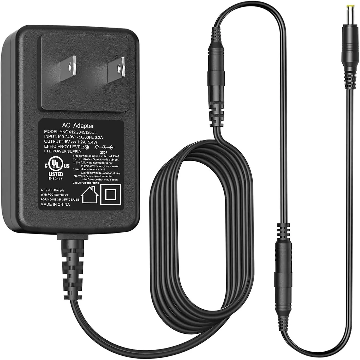 4.5V  Adapter Charger for  Portable Compact Disc MP3 CD Player | PC301B PC101B PC301 PC101 B PCB319B PCB319 PC308B PC108B PC800B PC332B 5V 2A Power  Cord Charger