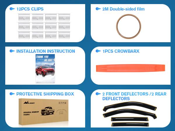 Nilight Window Visor Compatible with Honda CR-V (CRV) 2023 2024 Vent Window Visors,Rain Guards Acrylic-4pcs Car Cover Vehicle Replacement dealsforyoudays Auto Accessories Automotive