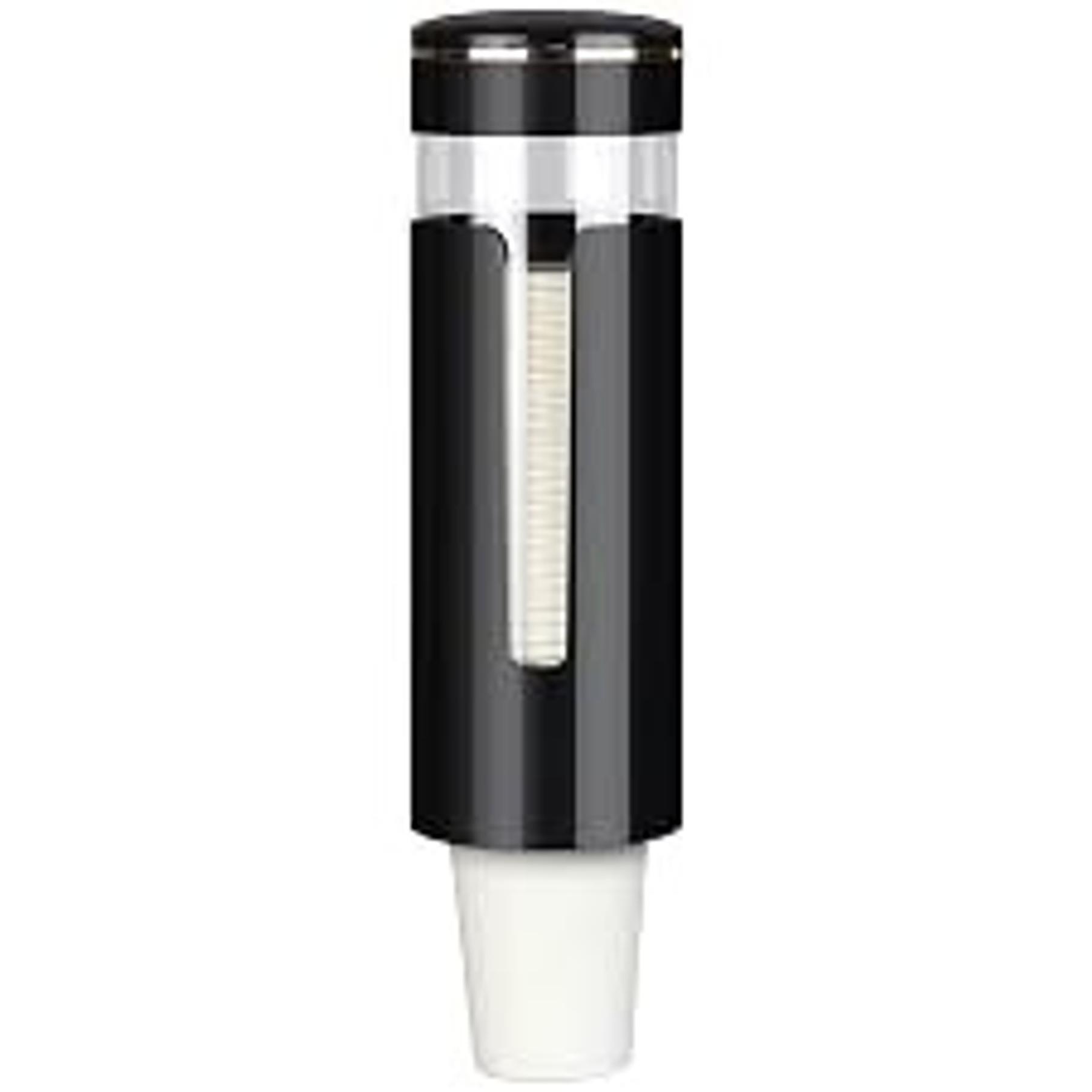 Cup Dispenser, Wall Mount Water Cooler Cup Dispenser | fits 4-7 oz Disposable Paper and Plastic Cups, Pull Type Cup Holder for Bathroom, Office, Break Room, Gym, Black