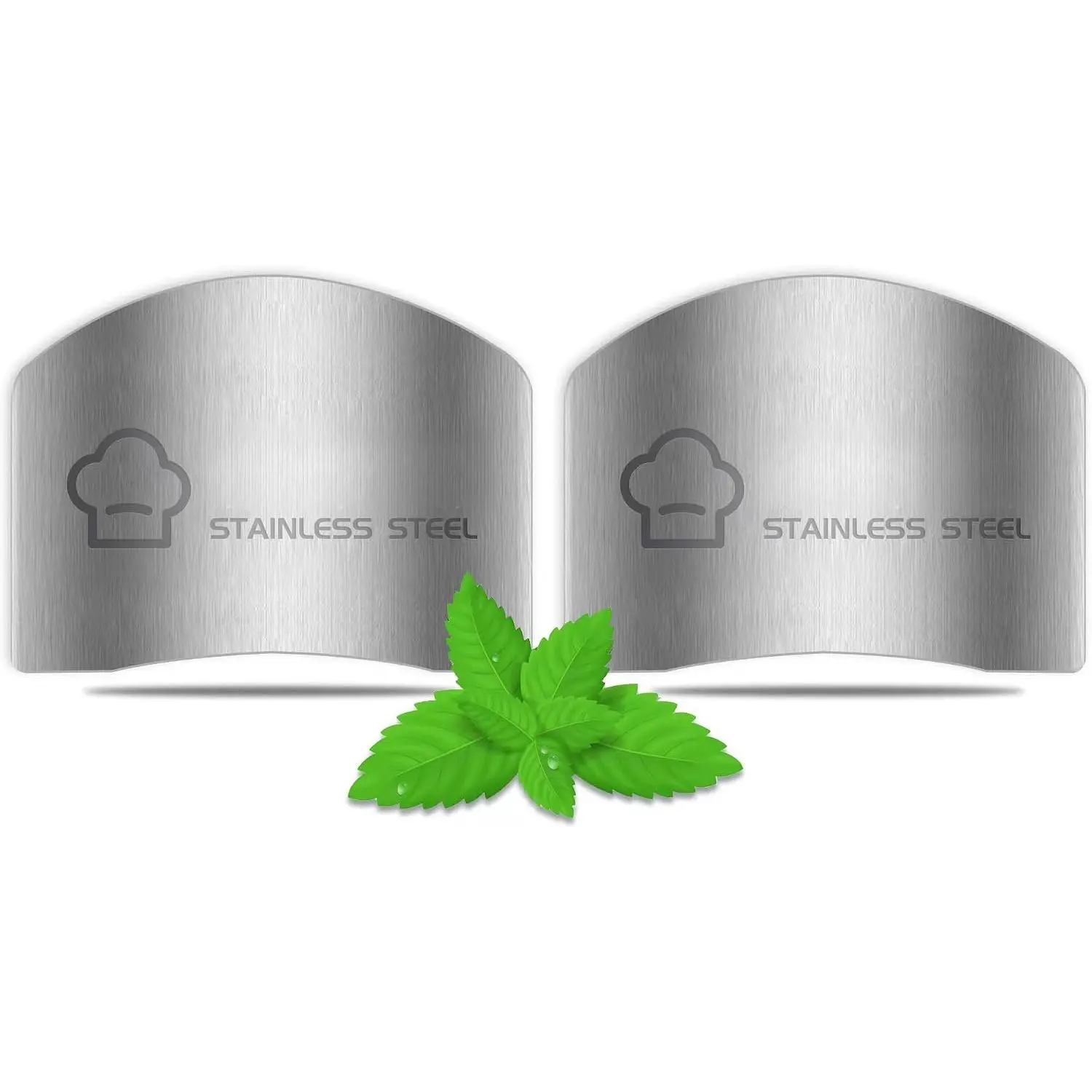 304Stainless Steel Finger Guards,  Finger Hand Protector for  , 2 Packs of Finger Protectors when , Slicing, Dicing, Chopping Vegatables