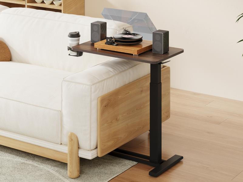 【TikTokShopBlackFriday】FLEXISPOT Mobile Adjustable Overbed Table, Bedside Standing Desk with Wheels, Rolling Laptop & Computer Cart, Portable Workstation for Home, Office, Bedroom, Hospital, Dorm, with Tiltable & Foldable Options