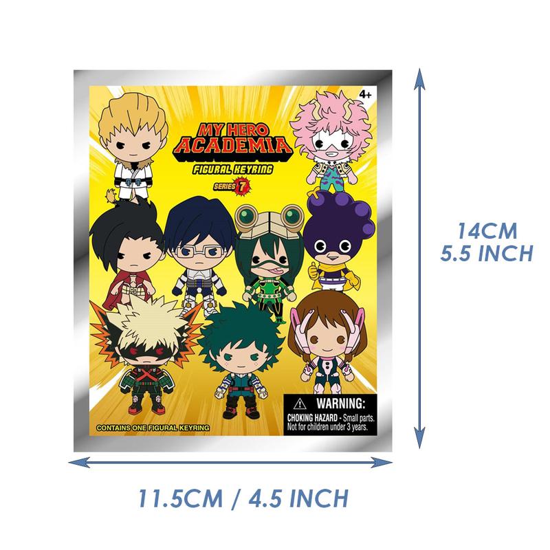1PC MY HERO ACADEMIA Officially Licensed 3D Anime Character Series Mystery Bulk Bag Clip Keychain Keyring Random One Katsuki and Bakugo or Other Characters Anniversary Birthday Gifts
