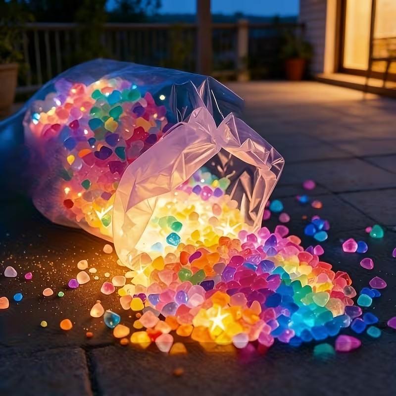 10000pcs Outdoor Glowing Stones for DIY Decor, Aquarium, Garden, Bonsai, Path, Fish Tank, Pot, Party, Micro Landscape, Durable Gardening Accessories