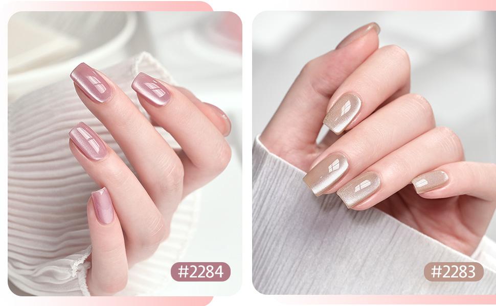 GAOY Dream World Glitter Red Cat Eye Gel Nail Polish Set with Magnet for Pink Blue Holographic Cat Eye, Salon Gel Manicure and Nail Art DIY at Home