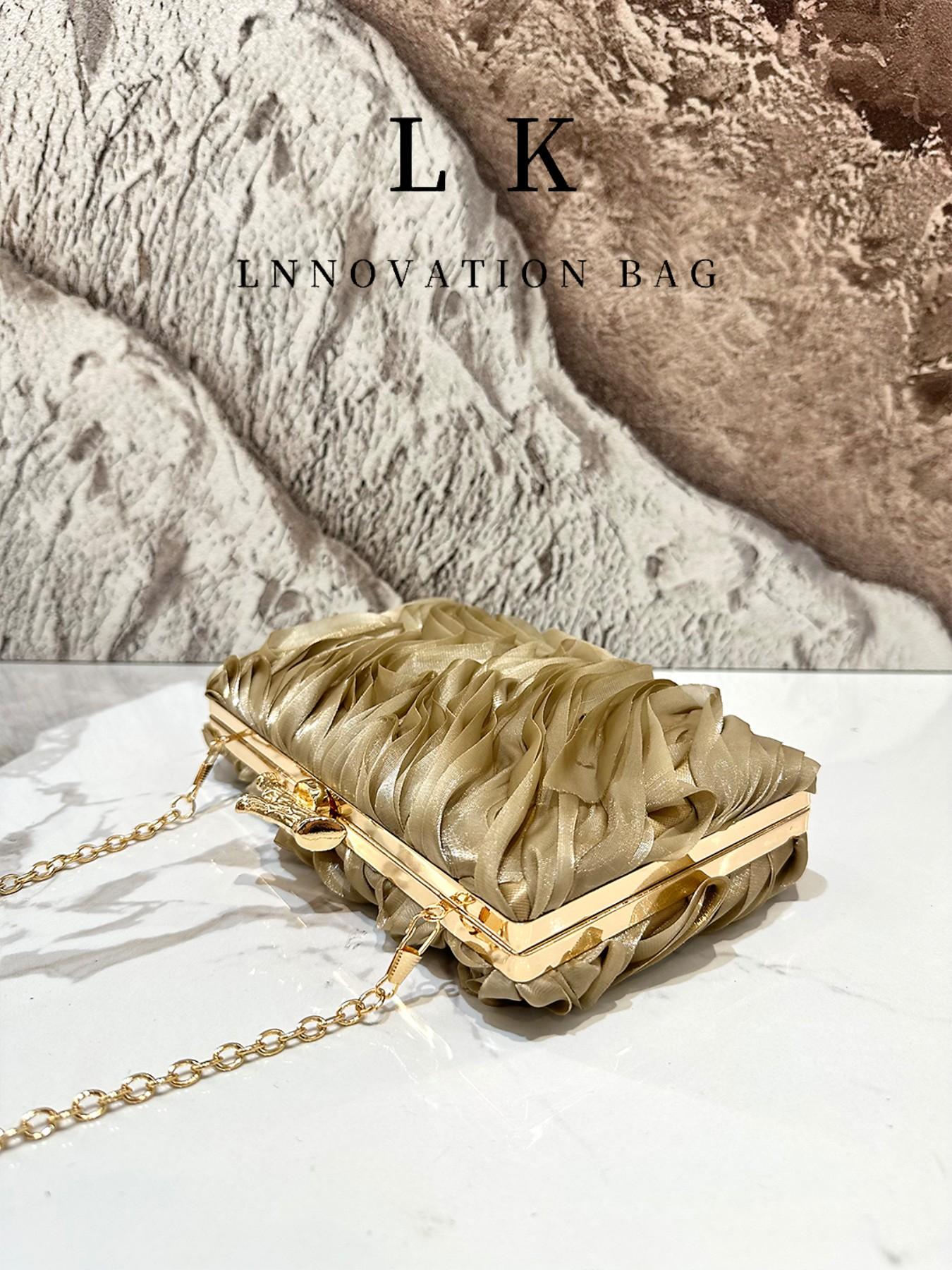 Floral Party Clutch Bag, Fashion Crossbody Shoulder Bag, Women's Evening Wedding Handbag, Elegant Evening Purse, All Seasons