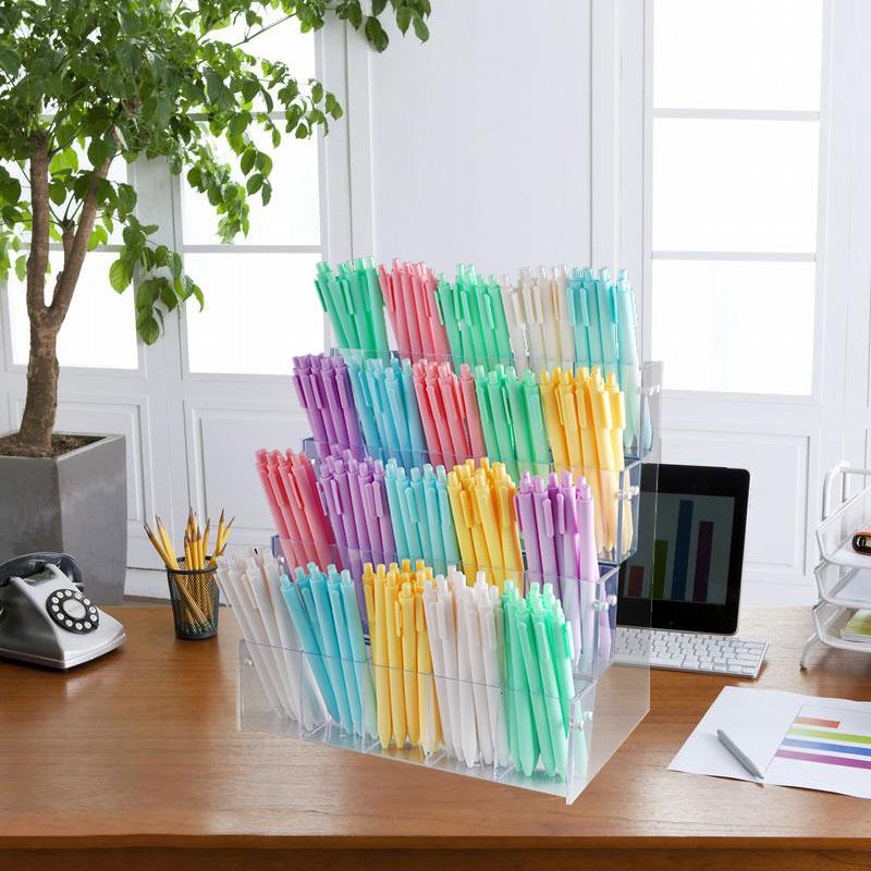 Multi-Layer Transparent Storage Rack, 2/3/4 Layers Display Stand, Ideal for Pens Pencils Markers Ballpoint Pens, Office Supplies Organizer, Stationery Storage Organizer