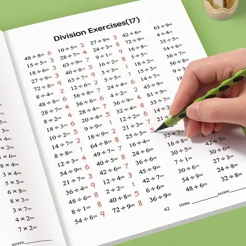 Multiplication and Division Workbook (9x9) to Improve Calculation Skills, Math Practice Book, Learning Tool, Study Materials, for Classroom Activities and Home Learning, Educational Gift, School Supplies