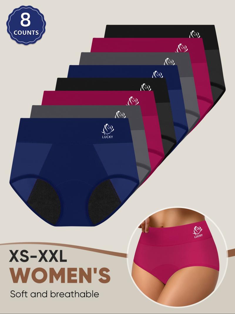 【Period Panty】8-Count Breathable Period Underwear | High-waisted Anti-leak & All-season Fit