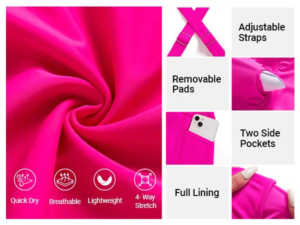 Yonique Women's Plus Size High Waisted Bikini - Two Piece Swimsuit with Skirt Tummy Control Bathing Suit with Pocket