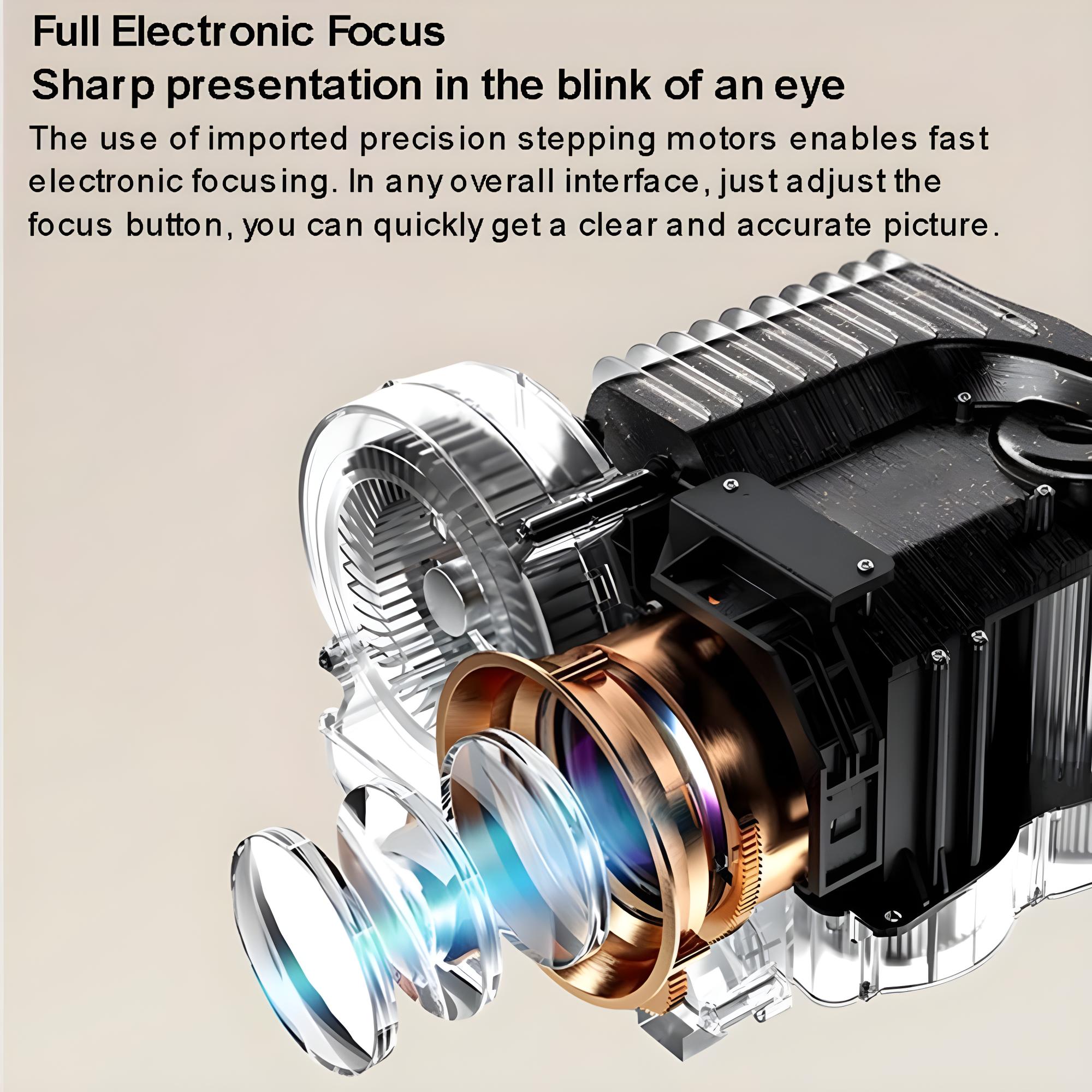 Mini smart projector, 4K1080P decoding ladder adjustment, mobile computer synchronized image function, portable large screen projector for office outdoor room Audio Electronic