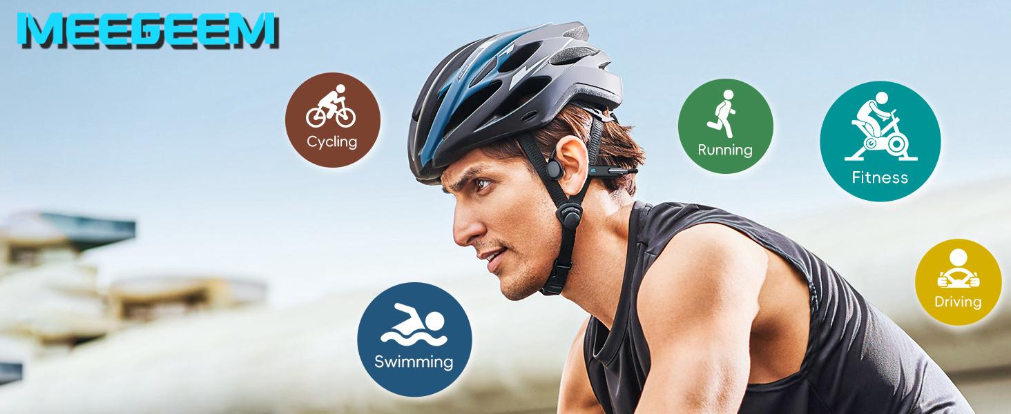 Bone Conduction Headphones Bluetooth, Open Ear Headphones with Mic Underwater Swimming Headphones 32GB MP3 & 8 Hrs Playtime, Wireless Underwater Earbuds for Swimming, Sports.BY
