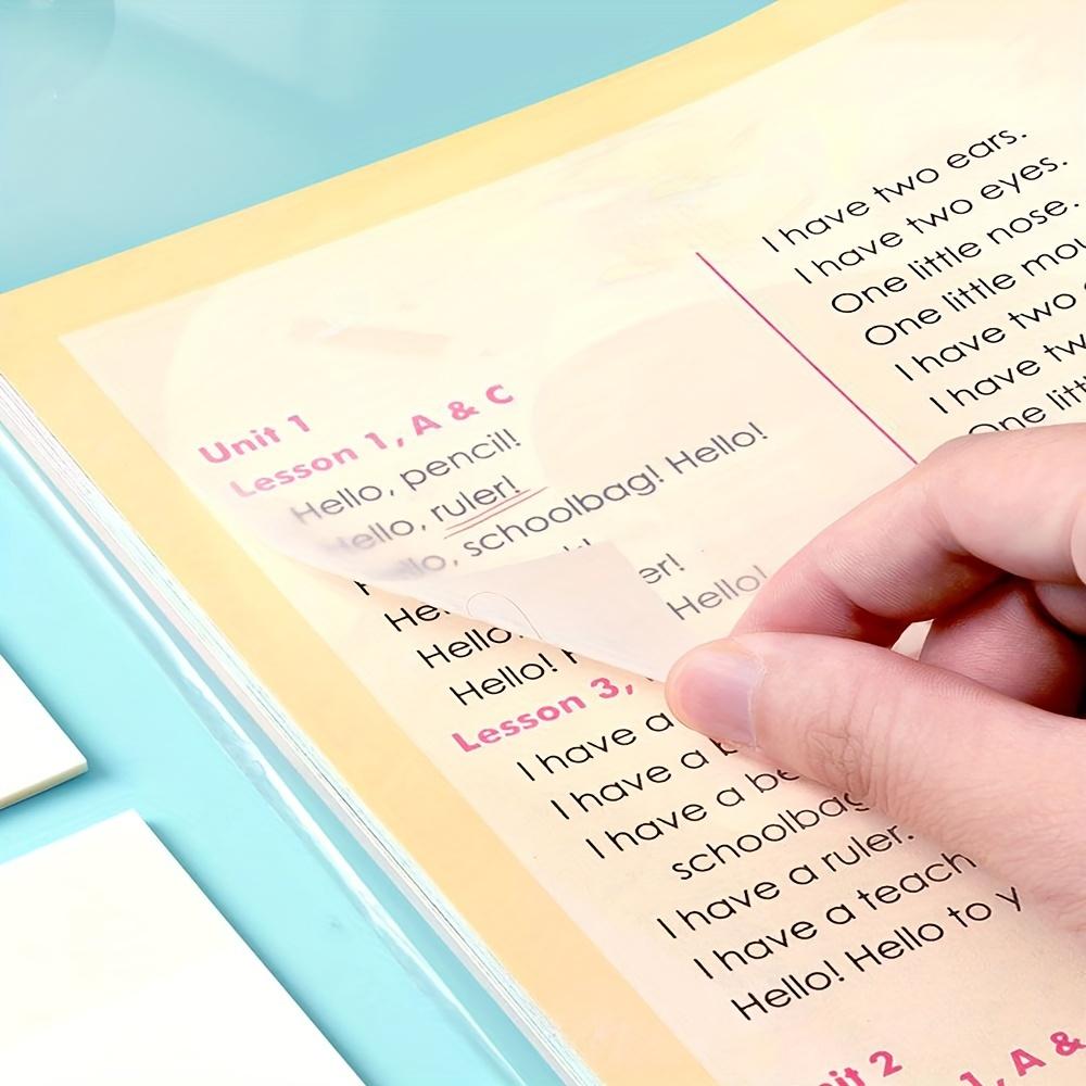 50 Sheets of Waterproof Transparent Self-Adhesive Sticky Notes - Durable, Removable, and Reusable for School, Office, and Home Organization - Perfect for Note-Taking, Reminders, and Task Management Office Supplies