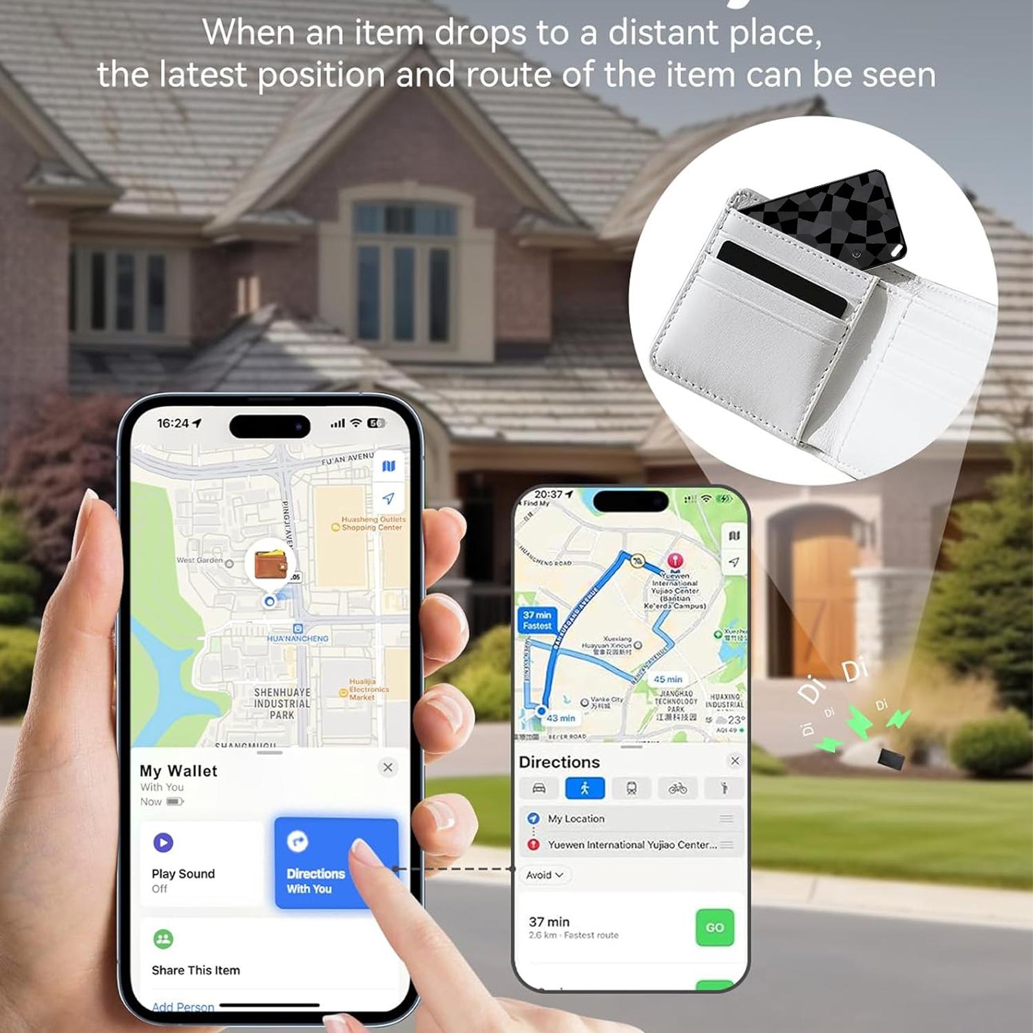 Tracker Tag 4 Pack Luggage Tracker Smart Tag Works with Apple Find My,  Key Finder Locator for Bags,Wallet Tracker,Item Finder Tag Locate or Tracking for Keys(iOS only)Essential cards for going out with smart tags for peace of mind