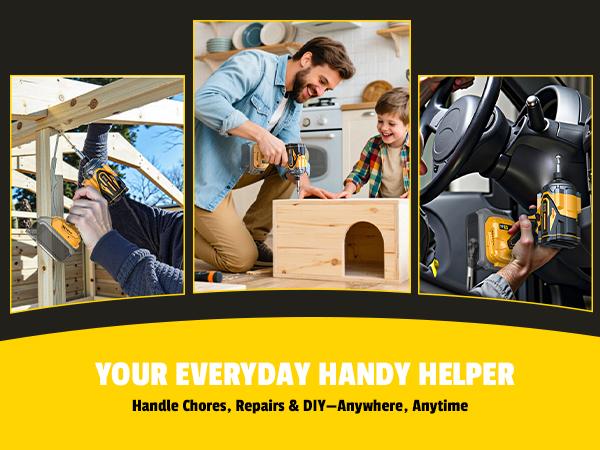 Cordless Impact Driver 1/4" Compatible with Dewalt 20V Battery(Bare Tool!!), 2800In-lbs Brushless Impact Drill, 4 Speed, 3900RPM Compact Driver Tool for Construction & Home