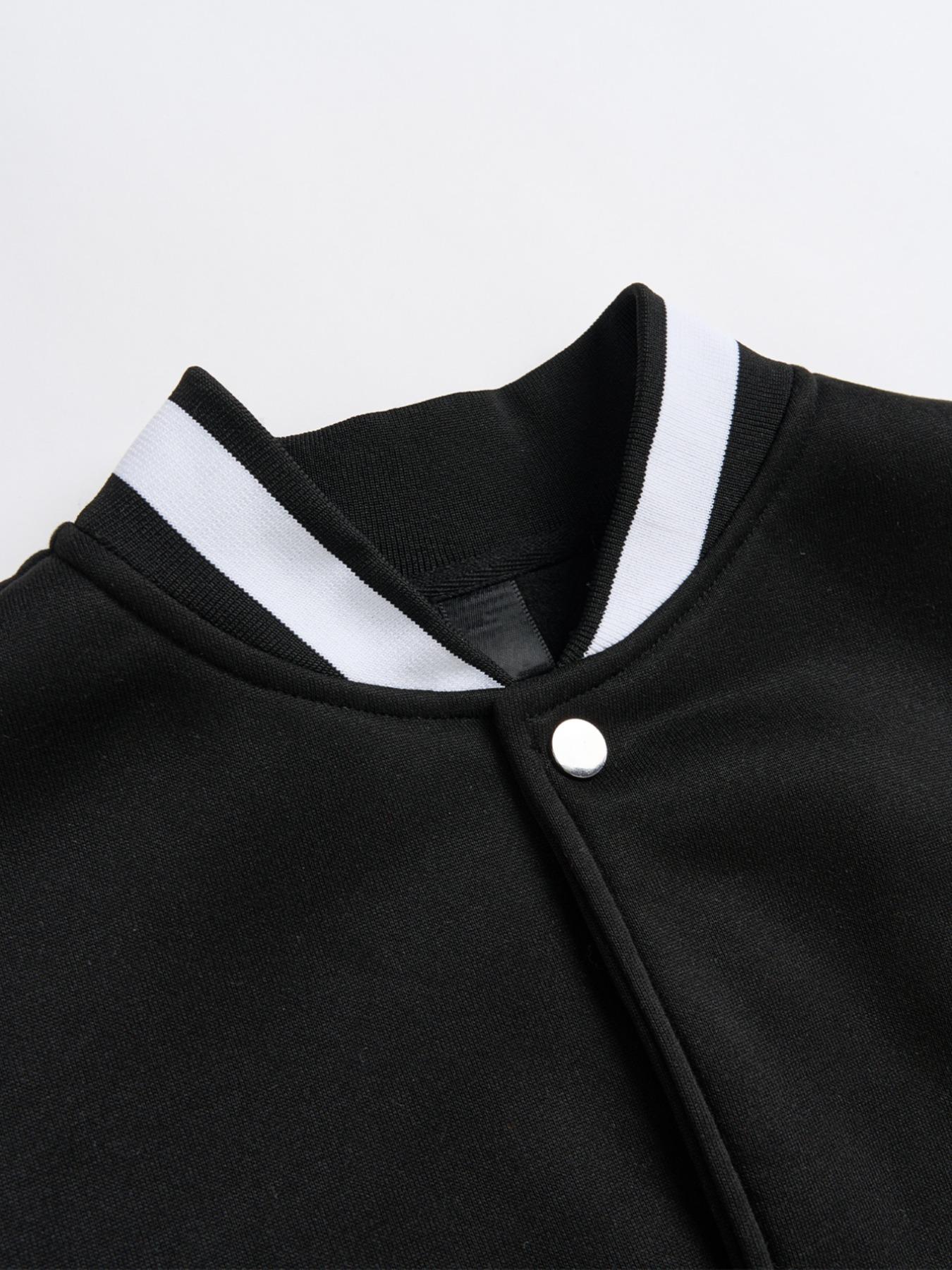 New Women's Baseball Jacket Fall Winter, Creative Letter Print, Casual Sporty Coat, Casual Athletic Jacket, Comfortable Versatile Jacket, Multiple Trend Colors, Fashionable Outerwear, Womenswear