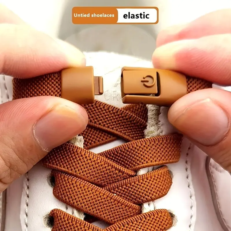 Unisex Adjustable No-Tie Stretchy Cotton Elastic Athleisure Shoelaces Set - 39.4in, Metal Lock Hold, Simple Adjustable Buckle, Customizable Length, Lightweight One Size, Travel-Ready, Sports Shoe Accessory, Elastic Laces for Sneakers