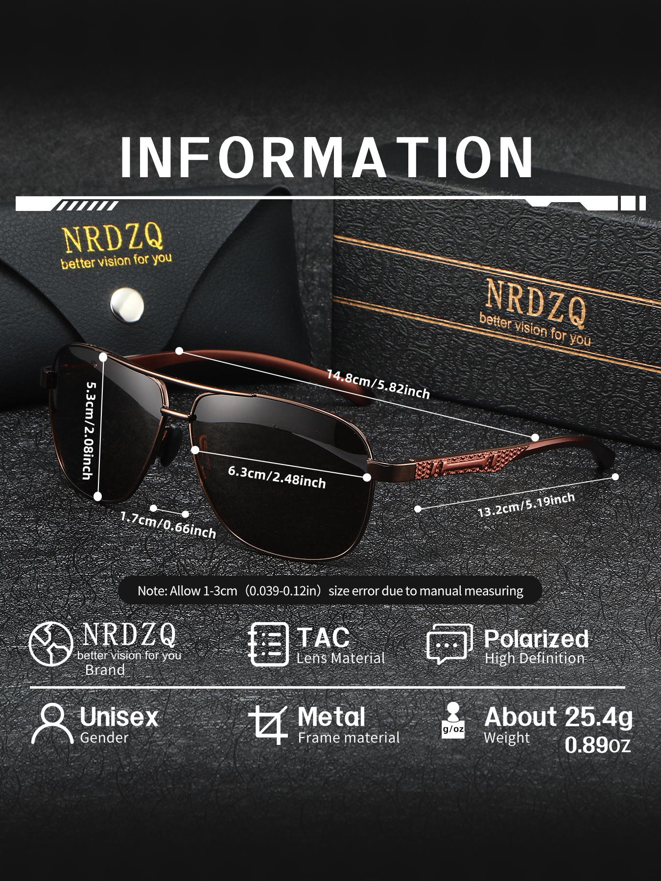 Metal Frame Polarized Aviator Sunglasses with Gift Box NRDZQ Vintage Polarized Aviator Sunglasses, UV400 Lenses  main image 2