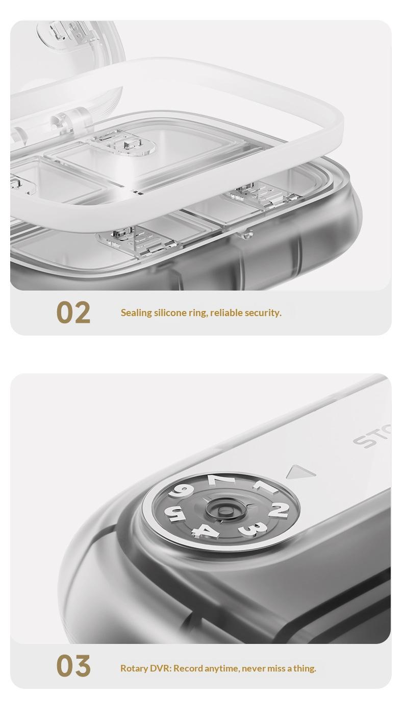 Portable small pill box for daily medication, sealed and moisture-proof, suitable for carrying with you, transparent pill box for use seven days a week