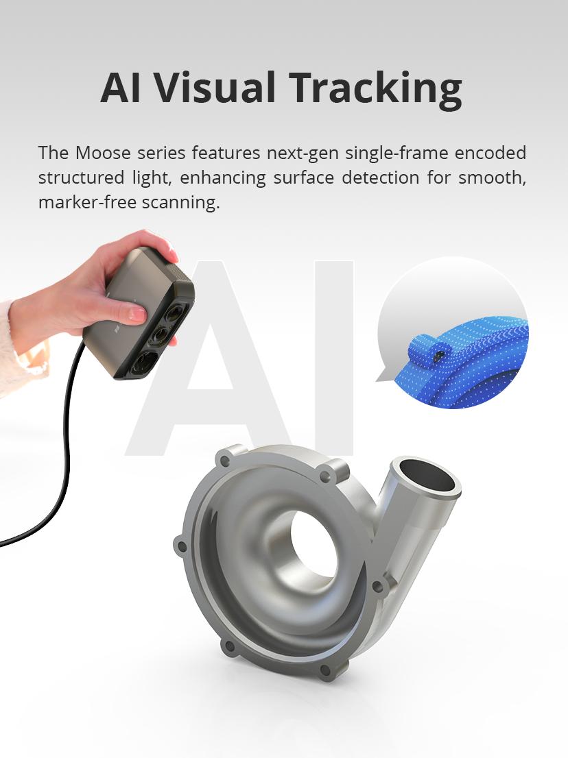 3DMakerpro Moose Lite 3D Scanner, AI Visual Tracking