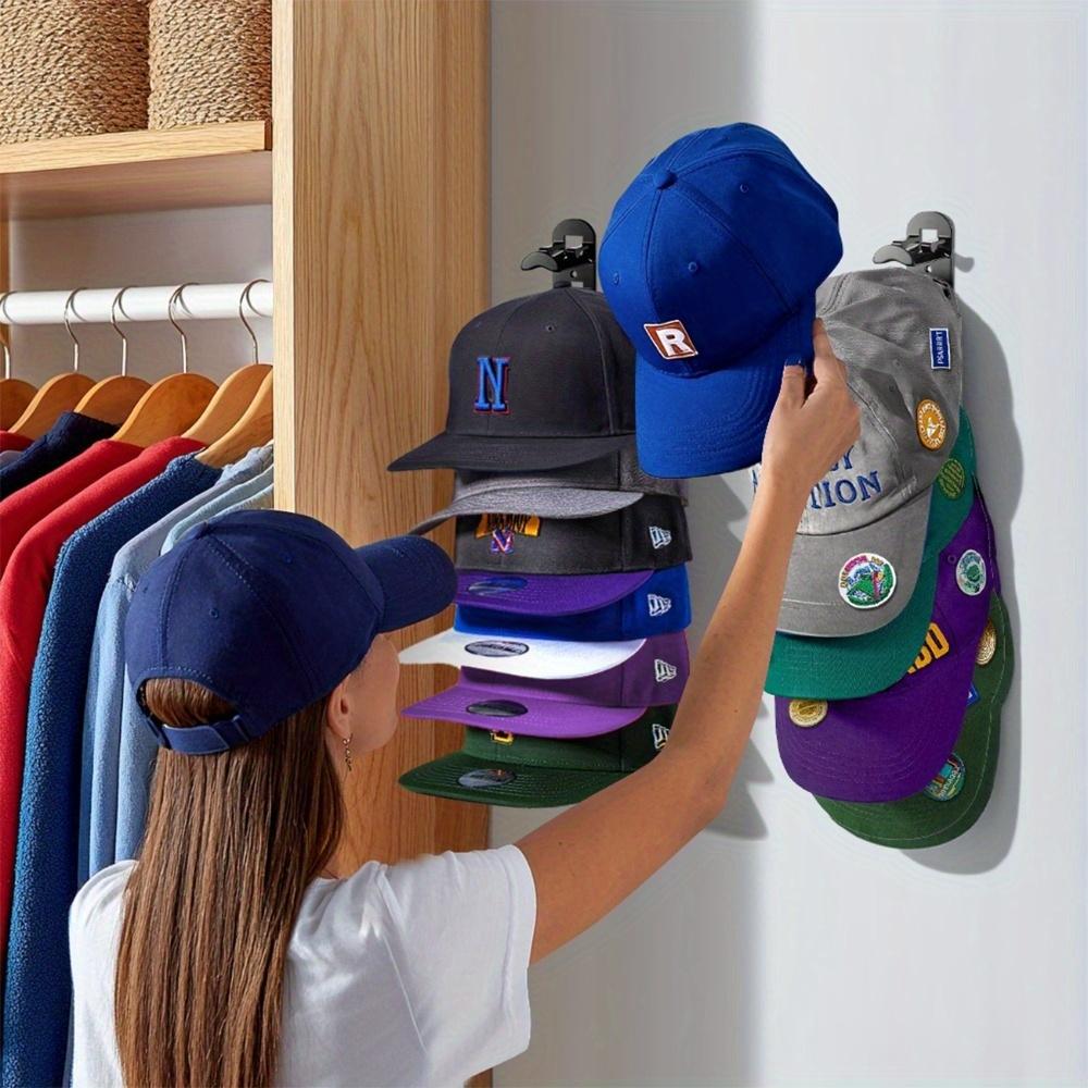 Baseball Hat Storage Rack, Vertical Design Saves Space, Holds 20 Hats, Durable Plastic, Tool-Free Installation, Home Closet Organizer