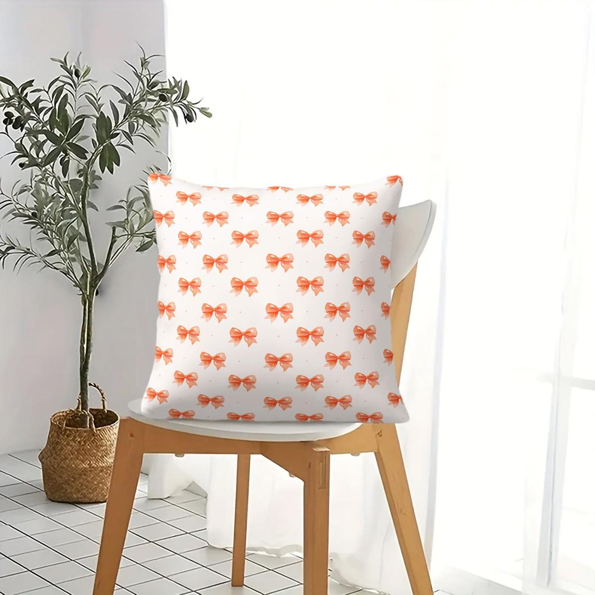 Kawaii Cute Bow Knot Throw Pillow Covers, Pastel Ribbon Decorative Sofa Pillows, Sweet Gift for Teen Girls and Women, with Pillow Insert