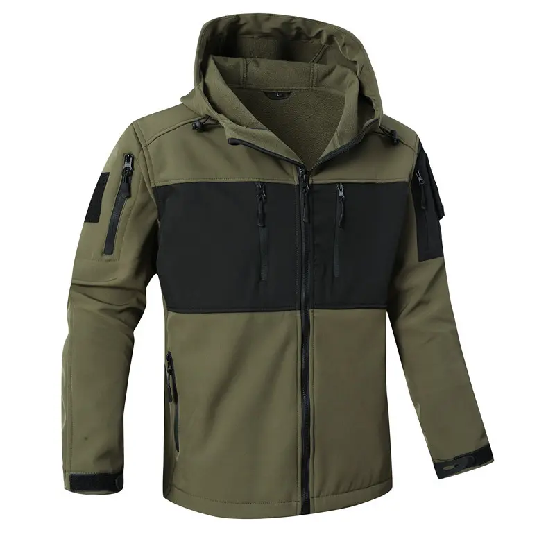 Men's Fall Winter Vintage Distressed Polyester Jacket - Basic Version, Everyday Wear, Multiple Pockets